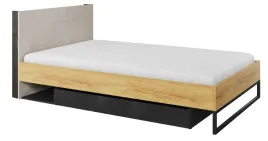 lozko-120-ze-stelazem-teen-flex-tf-17-hikora-naturalna-silk-flou-raw-steel