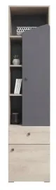 regal-mlodziezowy-waski-z-polkami-zamykany-45-cm-delta-4-dab-antracyt