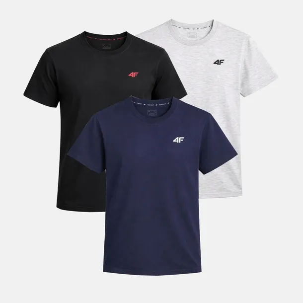 ZESTAW KOSZULEK MĘSKICH 4F KOMPLET 3 SZTUKI T-SHIRT M TTSHM3341