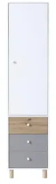 regal-mlodziezowy-waski-45-cm-zamykany-z-polkami-faro-4-bialy-dab-szary