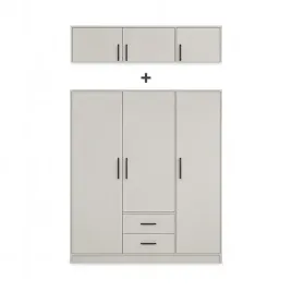 zestaw-szafa-z-nadstawka-150-cm-3-drzwi-2-szuflady-smart-2-kaszmir