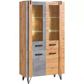 witryna-do-salonu-90-cm-z-oswietleniem-lofter-lo3-dab-wotan-beton-millenium