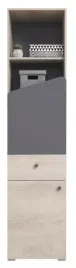 regal-mlodziezowy-waski-z-polkami-zamykany-45-cm-delta-5-dab-antracyt