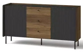 komoda-150-cm-z-szufladami-i-lamelami-prestigo-5-orzech-warmia-czarny