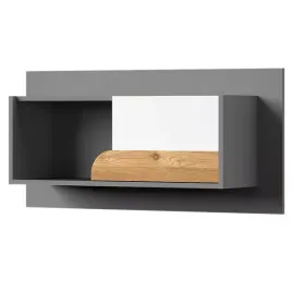 polka-wiszaca-100-cm-carini-ca9-bialy-brylantowy-jasny-grafit-dab-nash