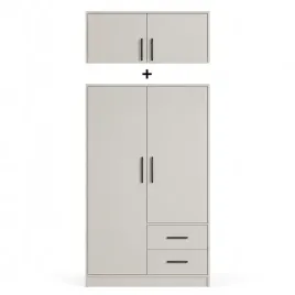 zestaw-szafa-z-nadstawka-100-cm-2-drzwi-2-szuflady-smart-3-kaszmir