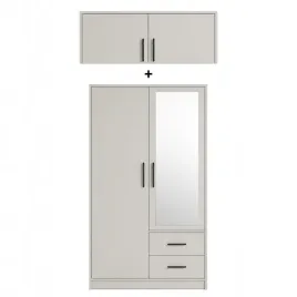 zestaw-szafa-100-cm-z-nadstawka-i-lustrem-2-szuflady-smart-3-kaszmir