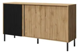 komoda-molly-2-o-szerokosci-145-cm-3-drzwi-kolor-dab-odwieczny-czarny