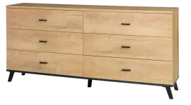 komoda-norvik-5-o-szerokosci-181-cm-6-szuflad-w-kolorze-dab-lefkas-czarny