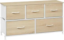 komoda-woltu-jasny-dab-100x30x54cm-5-szuflad-loft