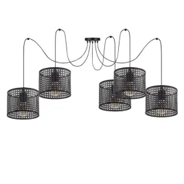 lampa-sufitowa-wiszaca-spider-5-pkt-plecionka-wiedenska-rattan-ratan-czarny