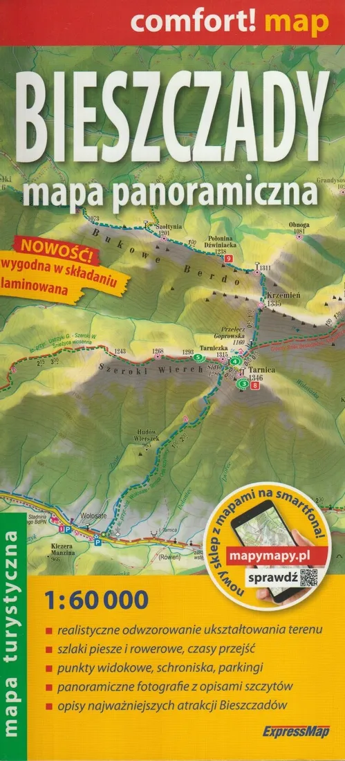 bieszczady-mapa-wodoodporna-panorama-expressmap