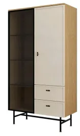 witryna-elora-4-o-szerokosci-90-cm-dab-wiosenny-macadamia-przeszklona-loft