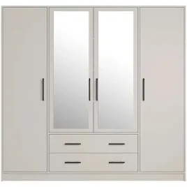 duza-szafa-do-garderoby-200-cm-z-lustrem-2-szuflady-smart-1-kaszmir