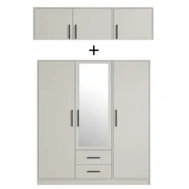 zestaw-szafa-150-cm-z-nadstawka-i-lustrem-2-szuflady-smart-2-kaszmir