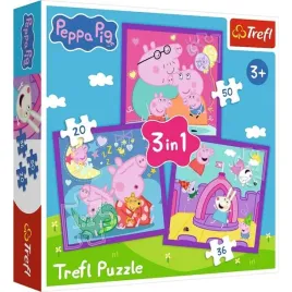 puzzle-trefl-106-elementow-zwyczaje-swinki-peppy-3w1