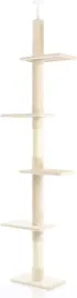 drapak-dla-kota-wieza-do-sufitu-bezowy-230-276cm-regulowana-wysokosc