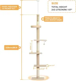 drapak-dla-kota-drzewko-5-poziomow-wieza-z-regulacja-do-sufitu-wiszaca-kula