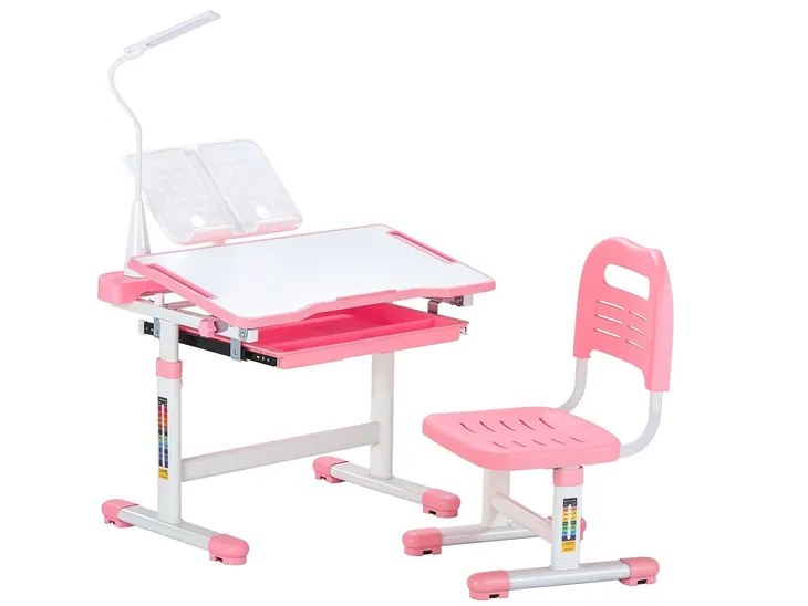 Biurko Ergonomiczne Z Krzesłem Dla Dziecka Regulowane Z Lampką LED
