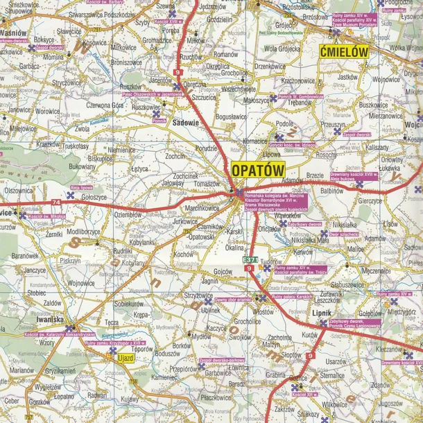 od-kazimierza-do-sandomierza-mapa-samochodowa-plan-wydawnictwo-plan
