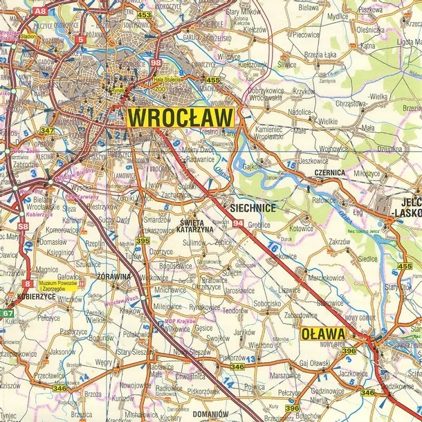 dolny-slask-mapa-drogowa-1-250-000-plan-stan-nowy