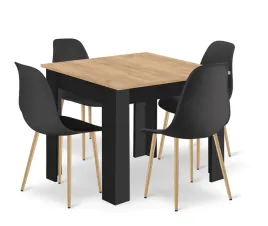 zestaw-songmics-stol-80x80cm-dab-artisan-nogi-czarne-i-4-krzesla-czarne-nog