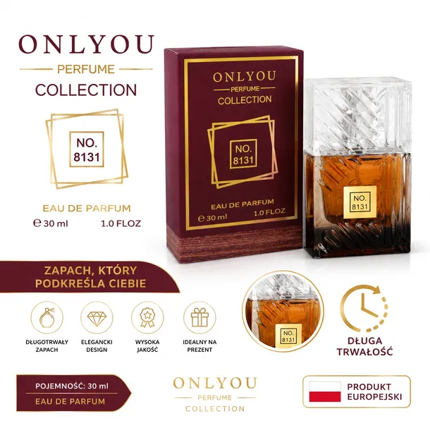 ONLYOU Perfume Collection No. 8131 KHAMRAH–Woda Perfumowana 30 ml Unisex ARABSKIE PERFUMY SZTOS!
