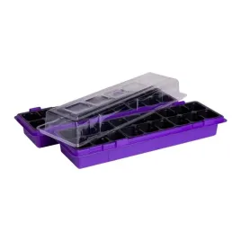 vefi-win-duo-fioletowe-miniszklarenki-47x16cm-36-otworow-2-sztuki-z-pokrywa-do-rozsady-kielkowania-sadzonek