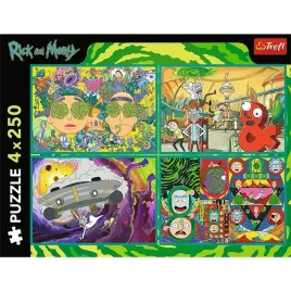 puzzle-trefl-rick-and-morty-1000-elementow-puzzle-4x250-el-zakrecony-swiat