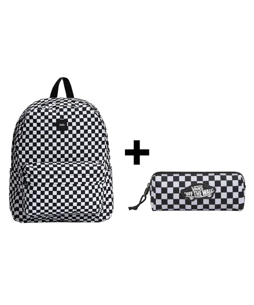 Zestaw Vans - Plecak VN000H4XY28 + Piórnik VN000H58Y28 Black/White