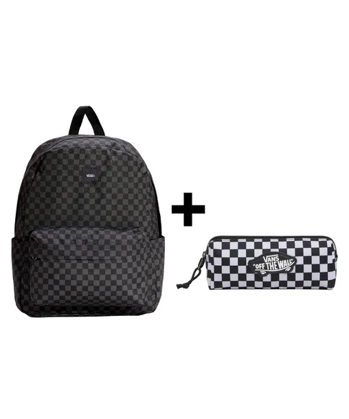 Zestaw Vans - Plecak VN000H4XBA5 Black/Charcoal + Piórnik VN000H58Y28