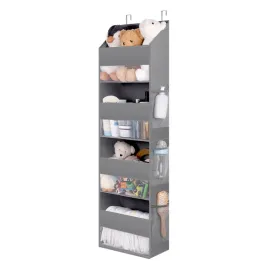 organizer-nad-drzwi-4-polkowy-szary-plotno-115x33-cm-do-przechowywania