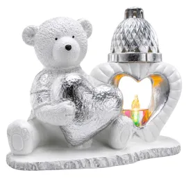 znicz-gipsowa-figurka-nagrobna-srebrny-mis-serce-lampka-led-gips-latarenka