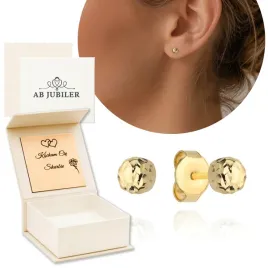 zlote-kolczyki-585-kulki-diamentowane-40mm-sztyft-prezent-dziewczyna-zona