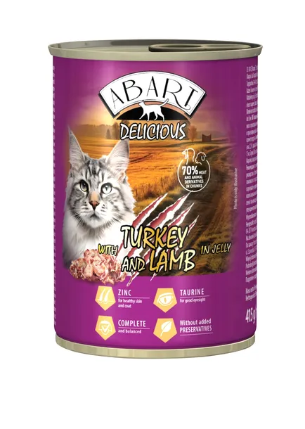 Abart Delicious Puszka dla kota 415g Indyk jagnięcina w galaretce