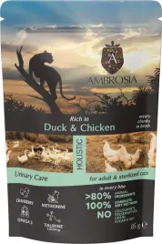 karma-dla-kota-ambrosia-wet-kaczka-kurczak-saszetka-6x85g