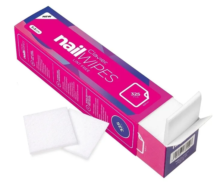 Waciki Bezpyłowe Clavier Nail Wipes - 325 Szt.