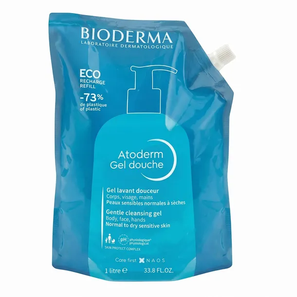 Bioderma 1L Atoderm żel pod prysznic do skóry suchej bez mydła refill