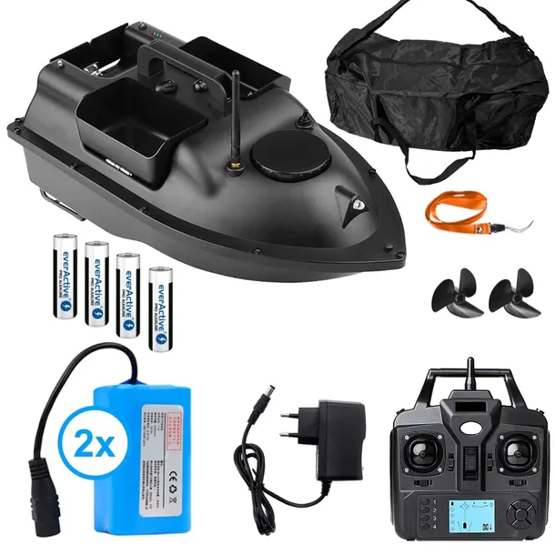 Łódka Zanętowa Flytec V010 Zdalna GPS 3 Komory Torba 2 Akumulatory 12000 mA