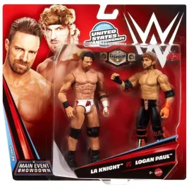 figurki-wwe-main-event-showdown-2-pak-mattel-ring-la-knight-vs-logan-paul