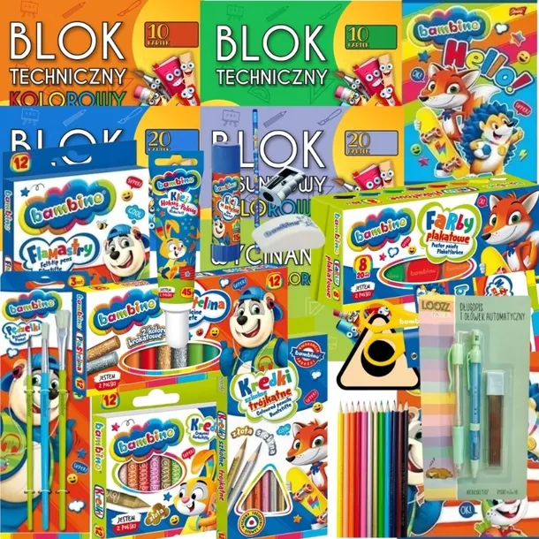 Wyprawka Szkolna Bambino Przybory szkolne + GRATIS
