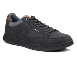 buty-meskie-sportowe-czarne-american-club-rh-174-sneakersy-sznurowane