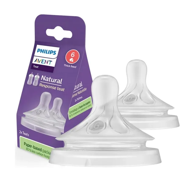 Philips Avent Natural smoczek SCY966/02 przezroczysty 6 m+ 2 sztuki