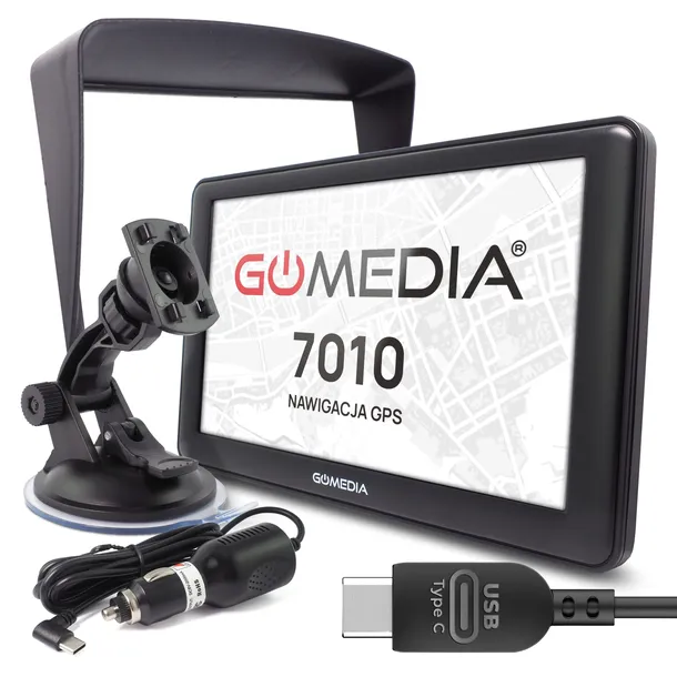 Nawigacja Samochodowa TIR GPS GOMEDIA 7010 7" USB-C 16GB ROM 256 GB RAM