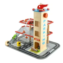garaz-drewniany-4-poziomowy-edukacyjny-zestaw-dla-dzieci-auta-helikopter