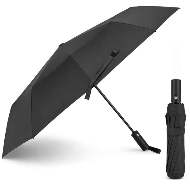 Parasol składany automatyczny parasolka czarna duża premium PETERSON mocna