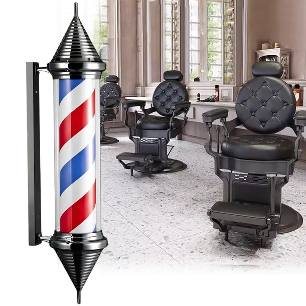 Plafon słupek lampa led barberska barberski barber znak reklama salon 103cm