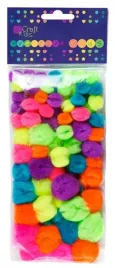 pompony-dekoracyjne-ozodbne-akrylowe-mix-neon-78-sztuk