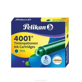pelikan-naboje-krotkie-c-zielone-6-sztuk