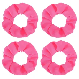 scrunchie-jasnorozowe-gumki-do-wlosow-neonowe-faldowane-vintage-80s-4-szt